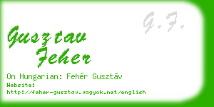gusztav feher business card